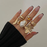 European Baroque Pearl Gothic Ring