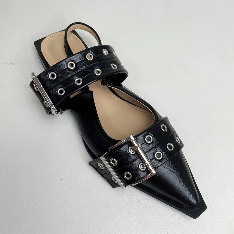 Big Size 43 Fashion Shallow Slingbacks Pointed Toe Flat