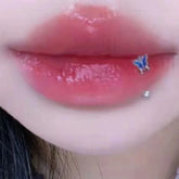 Butterfly Vertical Spider Lip Stud