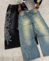 Masonry Gothic Embroidery Baggy Pant