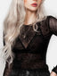 Long Sleeve Sheer Mesh Top