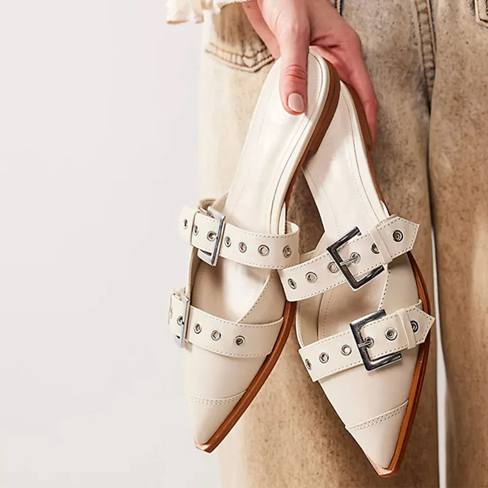 Trendy Designer Platform Pumps Leather Flat