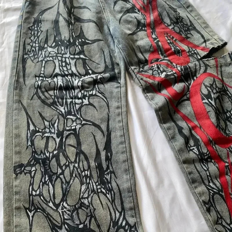 Washed Gothic Vintage Wide Pant