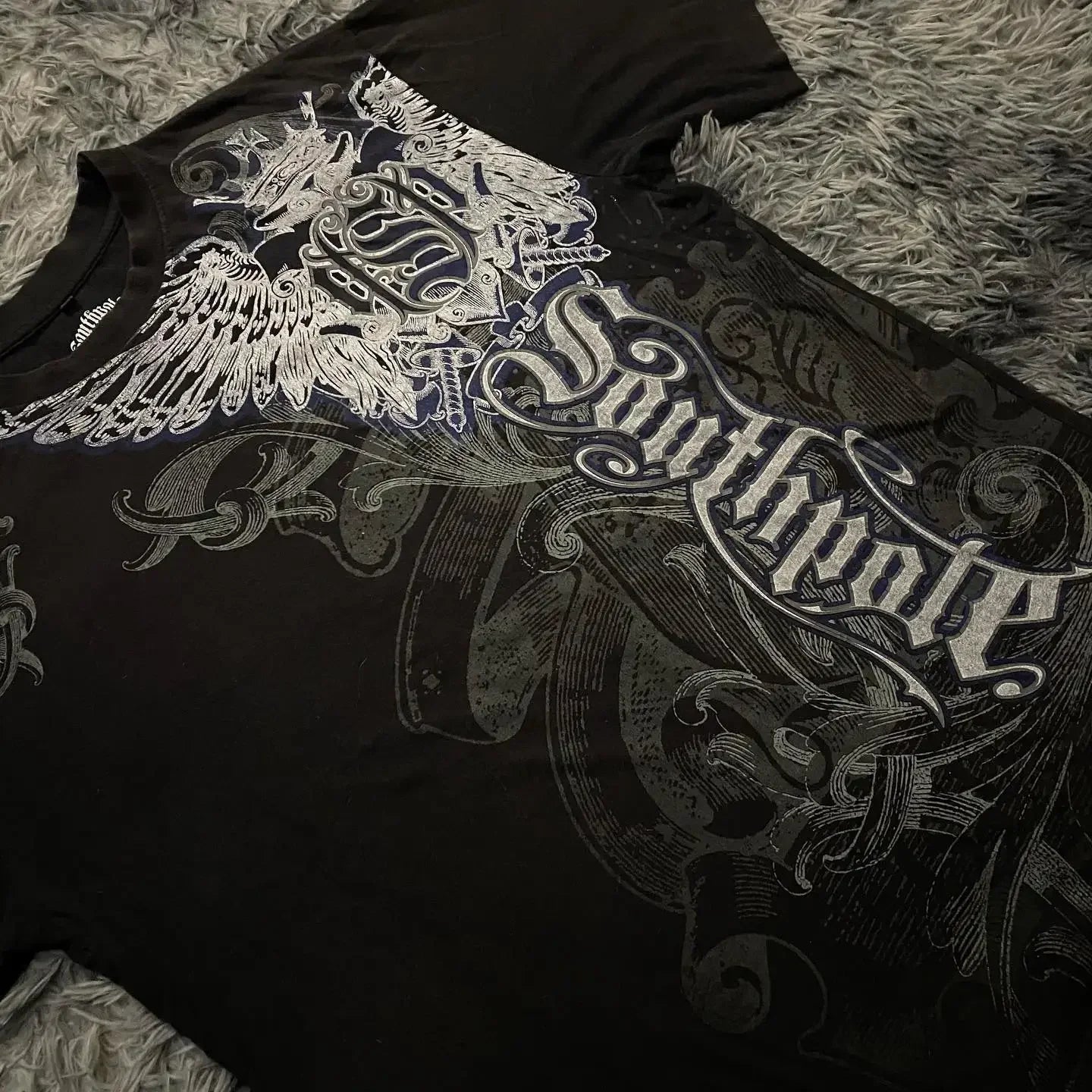 Skulls Letter Graphic Oversized T-shirt