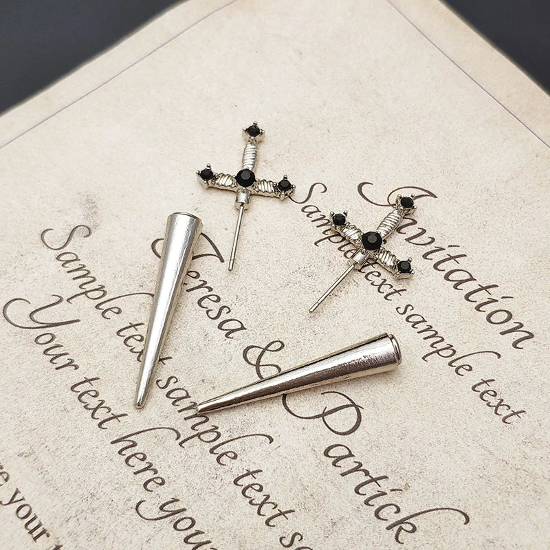 Vintage Dark Gothic Sword Dagger Punk Earring