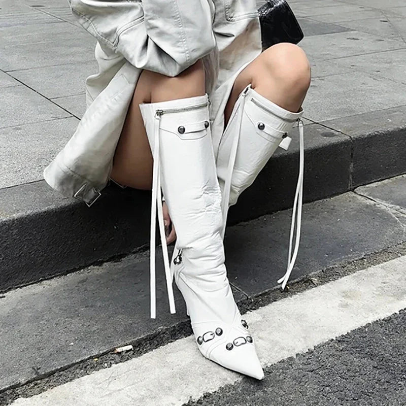 Gothic Knight High Fashion Pointed Toe Long Boot