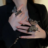 Large Butterfly Gothic Ring
