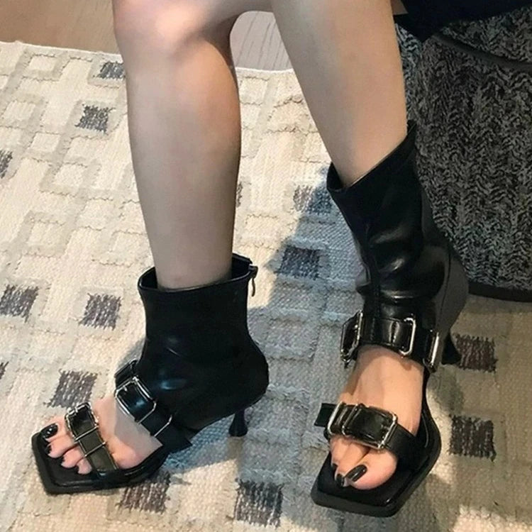 Square Toe Slingback Gothic High Heel