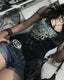 Punk Retro Halter Slim Black Crop Top
