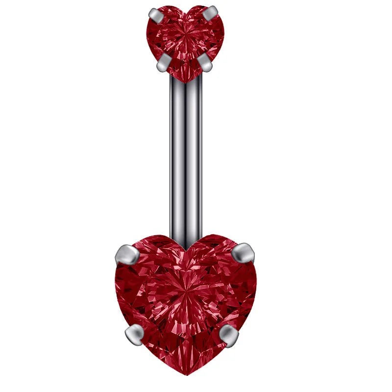 Crystal Round Gothic Surgical Belly Ring