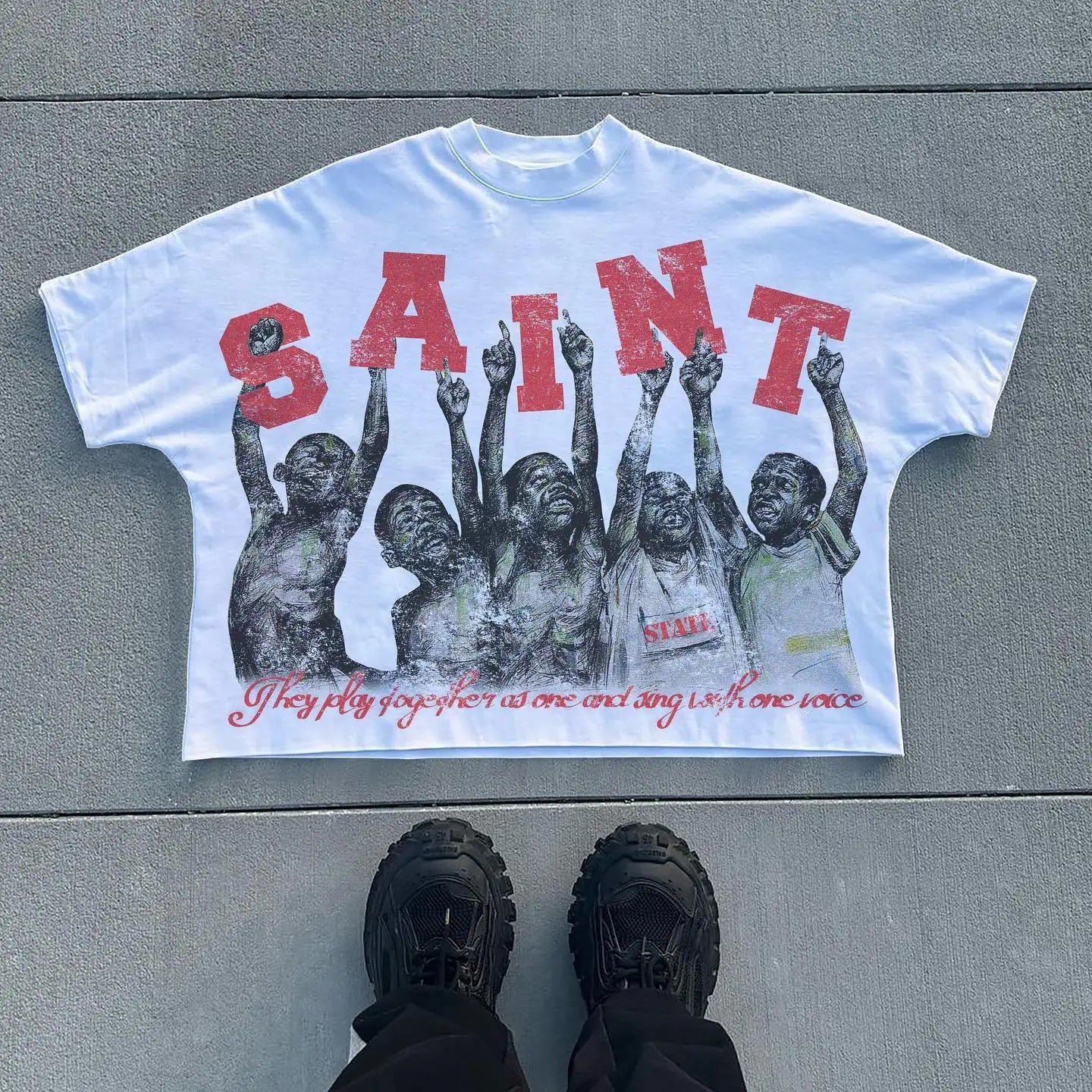 Summer Gothic Cross Graphic Print Cotton T-shirt