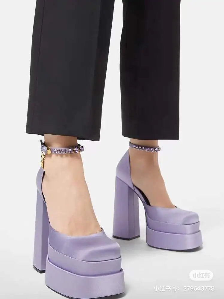 Retro Mary Jane Chunky Gothic High Heel