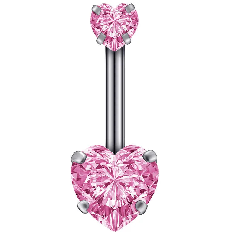 Crystal Round Gothic Surgical Belly Ring