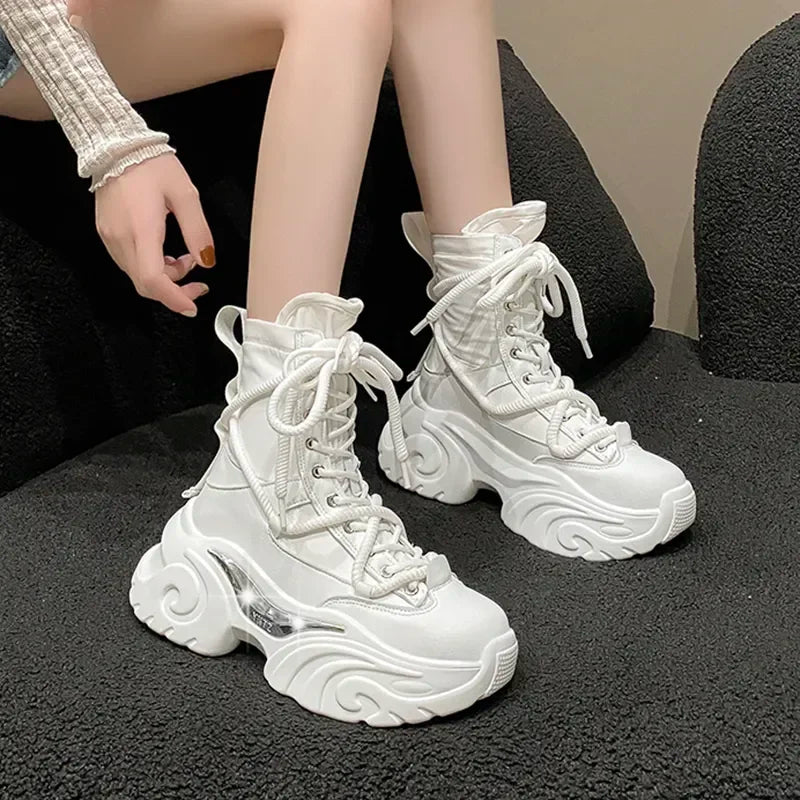 Chunky Platform Lace Up Punk Gothic Boot