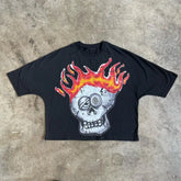 Quirky Pattern Print Cotton T-shirt