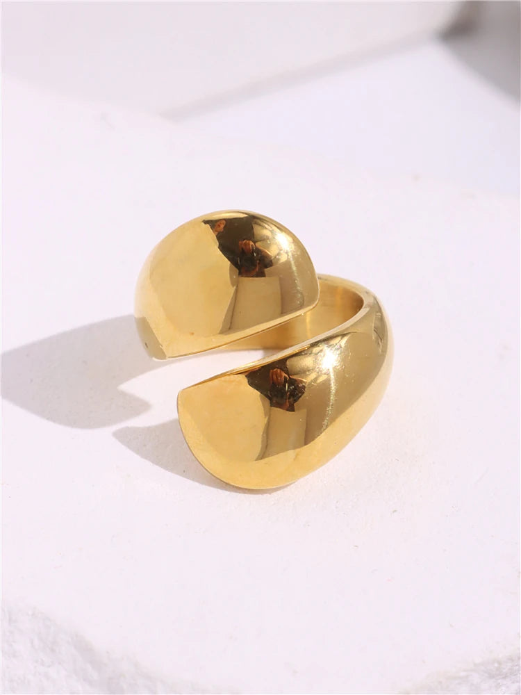 Geometric Gothic Titanium Steel Ring
