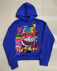 Gothic Print Oversized Hoodie