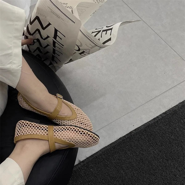 Ballerinas Woman 2024 Round Toe Casual Sneaker Summer Flat