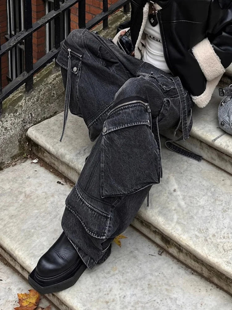 Washed Gothic Black Baggy Pant