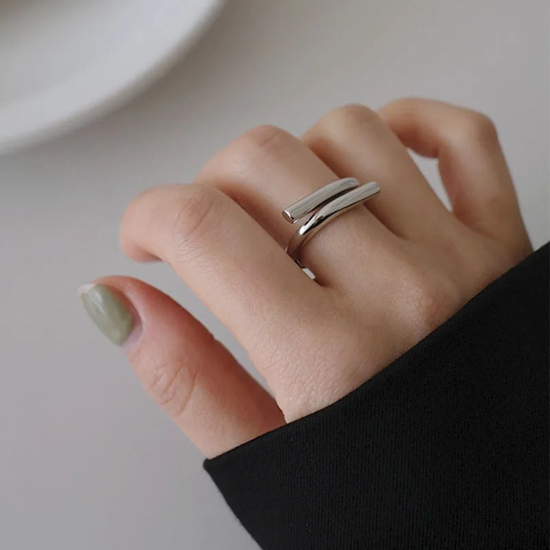 Matte Gothic Moon Ring