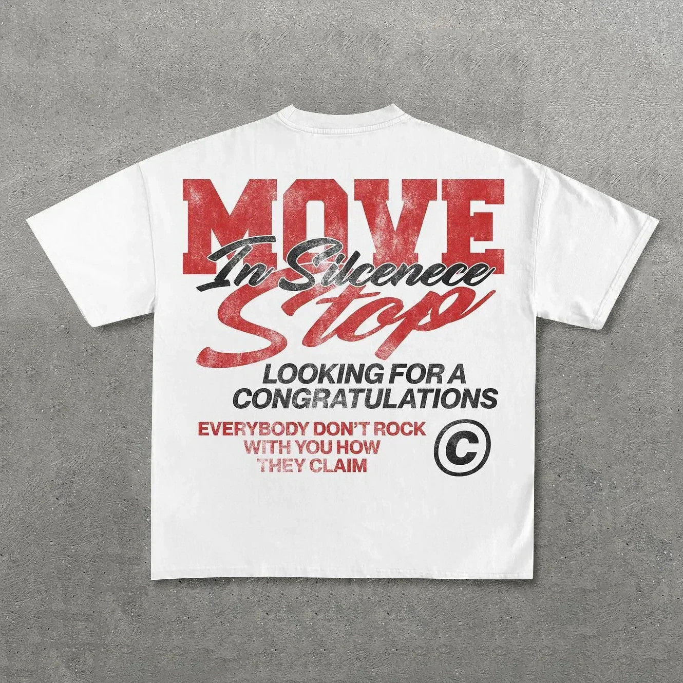 Hip Hop Letter Print Cotton Oversized T-shirt