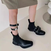 2024 Luxury Block Heel Gothic Ankle Boot