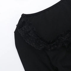 Dark Elegant Lace Blouse
