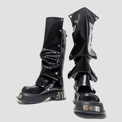 Designer Gothic Knee High Platform Punk Boot