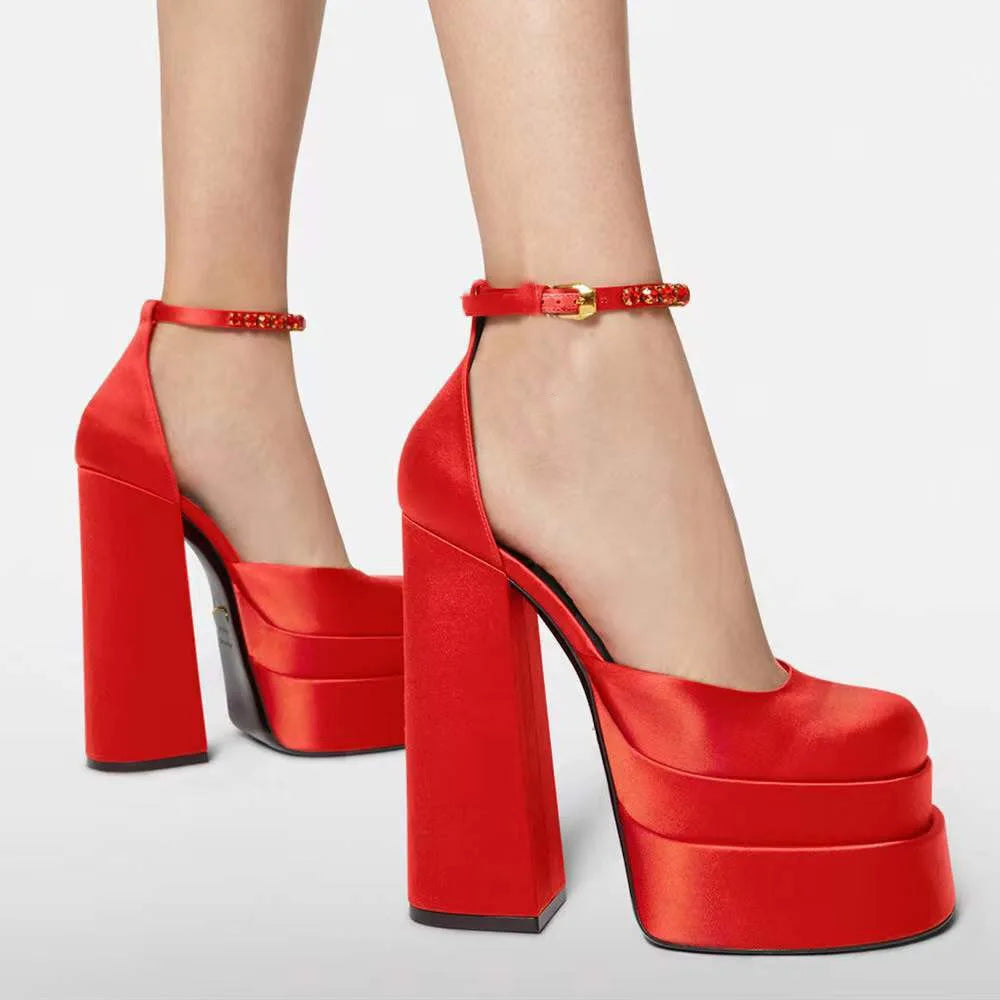 Retro Mary Jane Chunky Gothic High Heel
