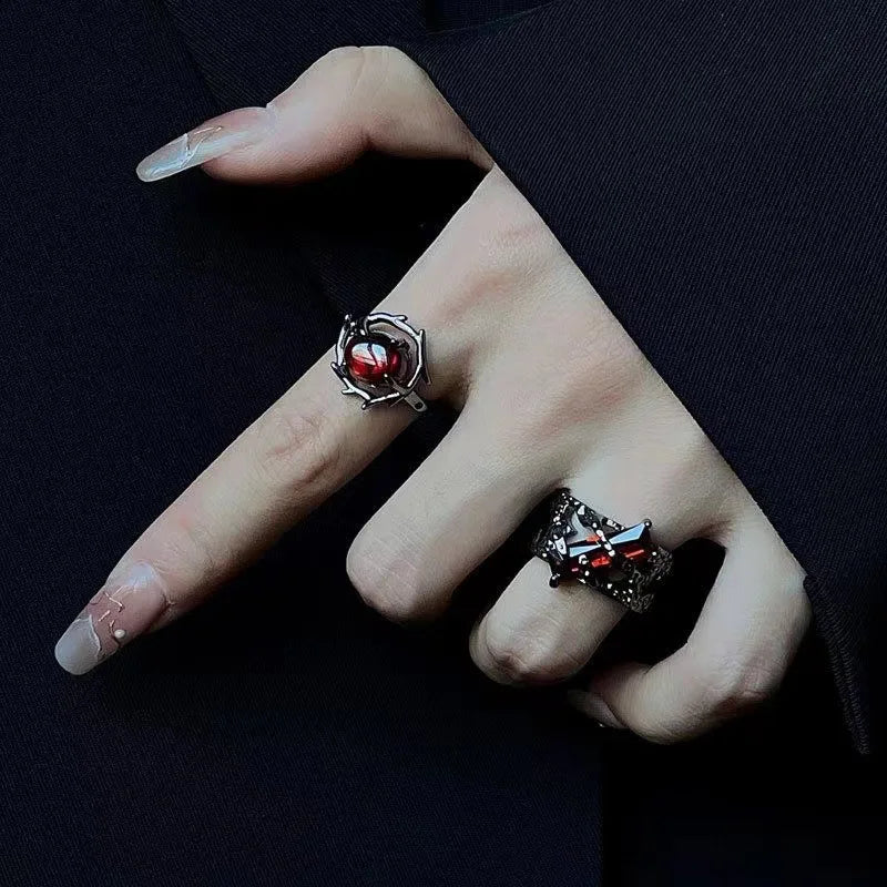 Black Gothic Ruby Ring