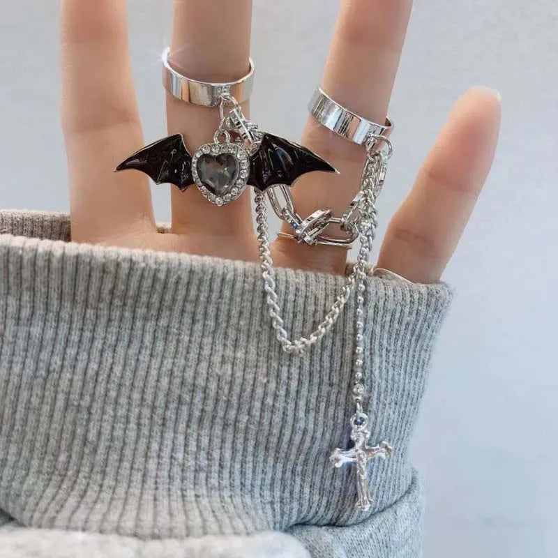 Vintage Cross Star Gothic Ring