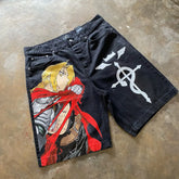 Anime Graphic Denim Short