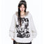 Vintage Print Hooded Coat