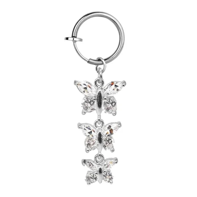 Fashion Butterfly Gothic Fake Belly Ring