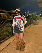 Retro Graphic Oversized Cotton T-shirt