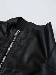 Slim Fit Fringed Biker Jacket