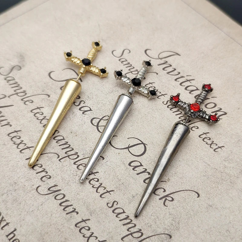 Vintage Dark Gothic Sword Dagger Punk Earring