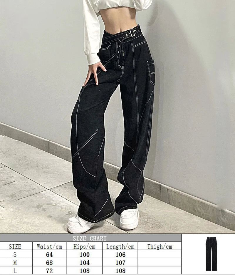 Bandage Gothic Denim Punk Pant