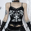 Punk Cartoon Print Grunge Crop Top