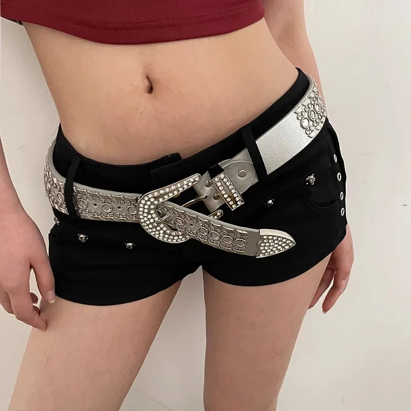 Y2K Gothic Rhinestone Belt