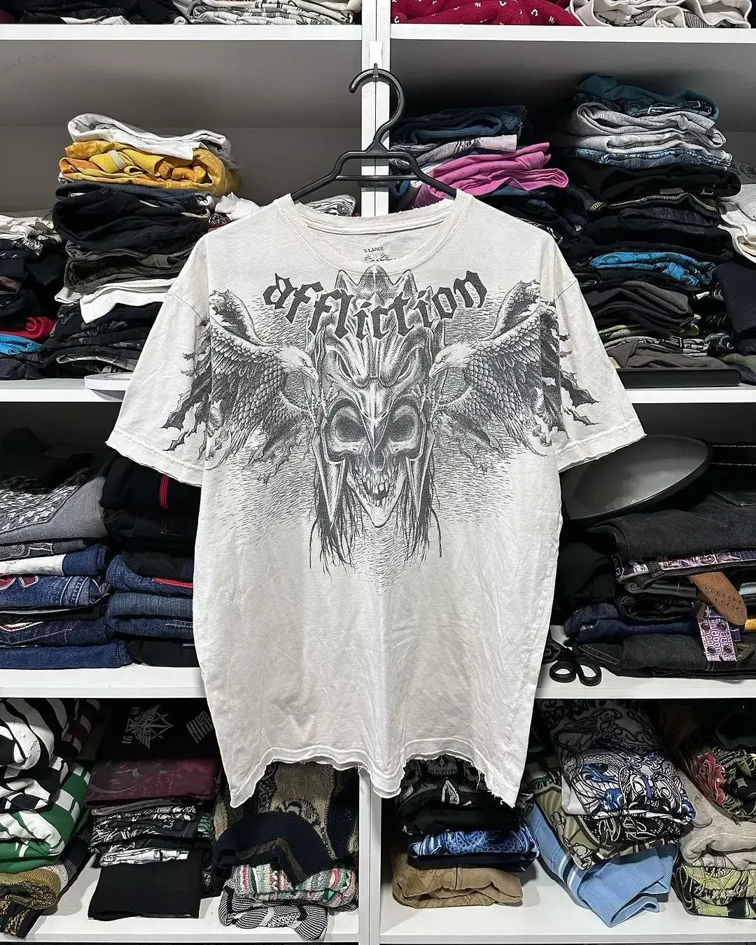 Pattern Print Loose Cotton T-shirt