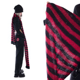 Striped Jacquard Knitted Harajuku Punk Gothic Warm Scarf