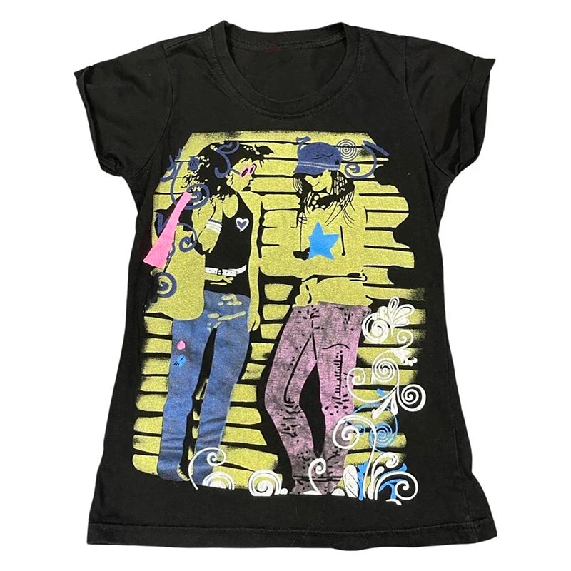 Gothic Harajuku Graphic Cotton T-shirt
