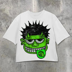 Retro Hip Hop Graphic Cotton T-shirt