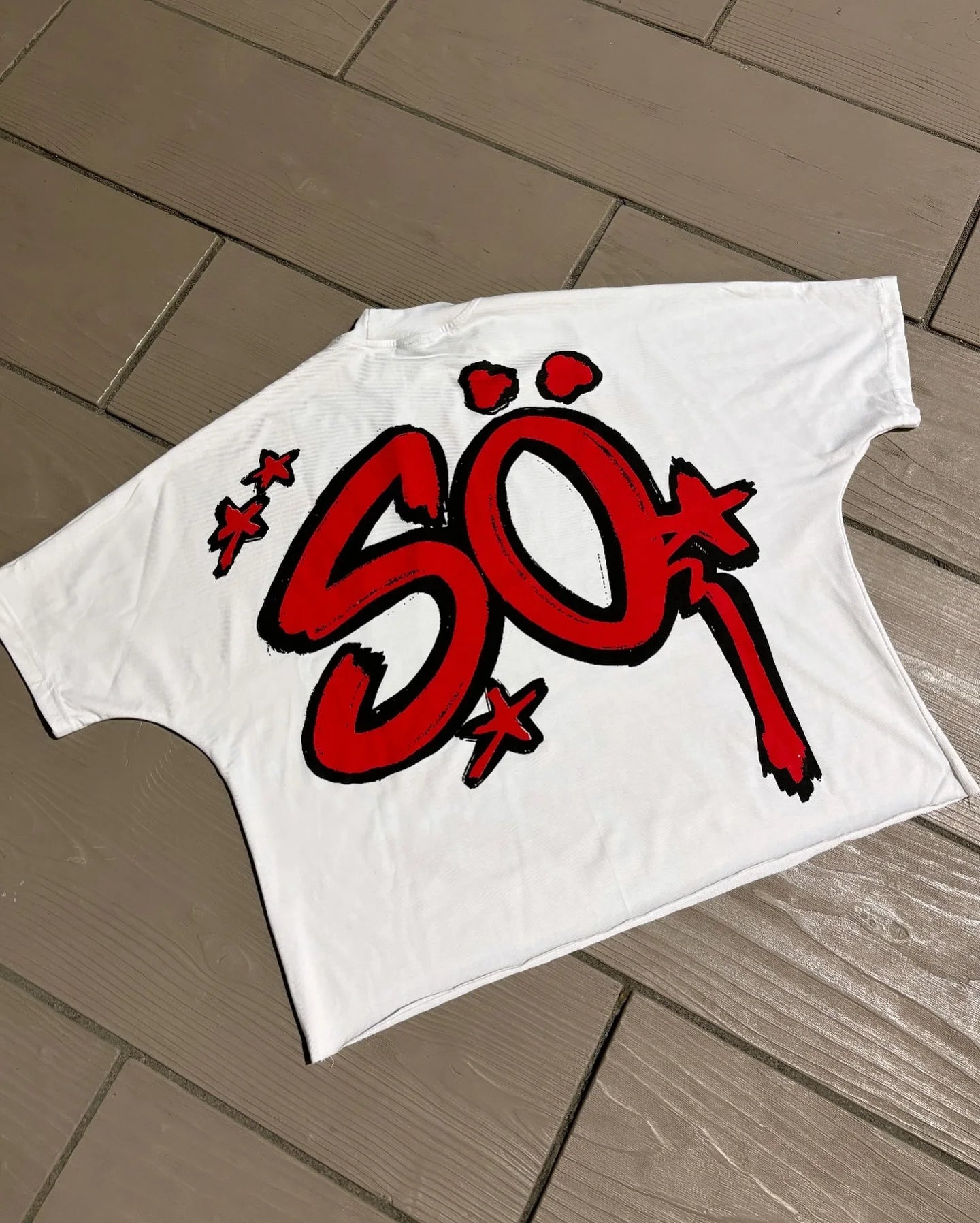 Retro Graphic Oversized Cotton T-shirt