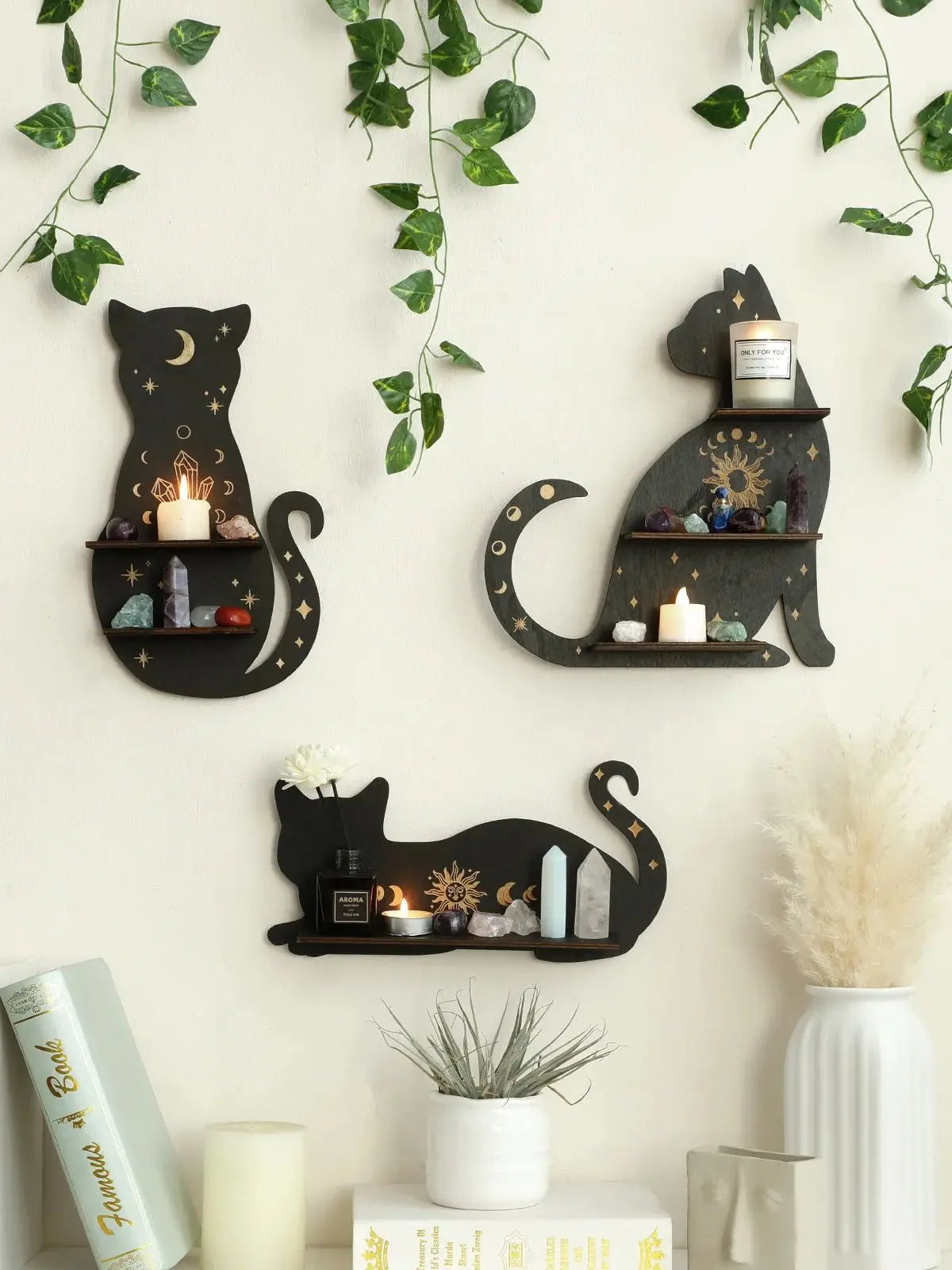 Moon & Cat Display Shelf main image 1