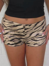 Zebra Sequined Knit Short