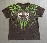 Red Letter Print Gothic Cotton T-shirt