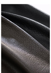 Soft PU Leather Belted Jacket