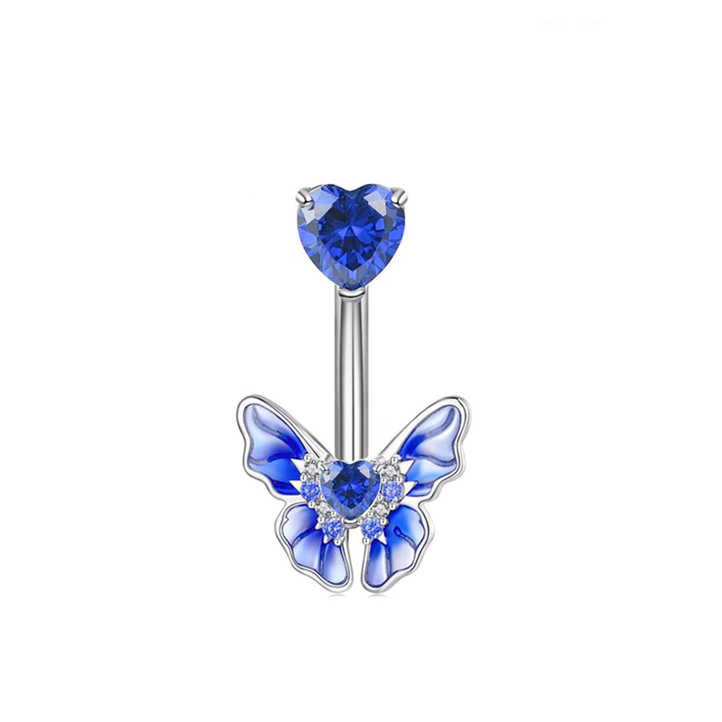 Gothic Butterfly Pendant Belly Ring